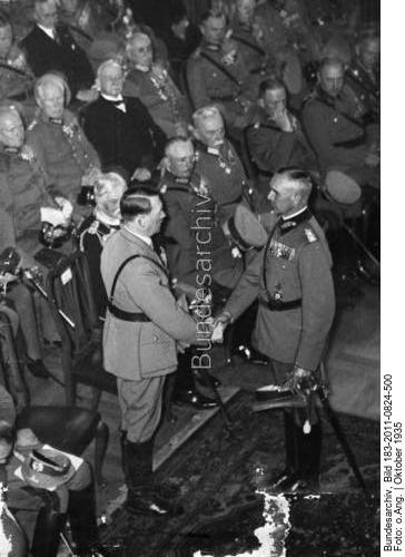 Adolf Hitler at the 125th anniversary of the Kriegsakademie 